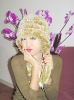 professional producer of women/lady's knitted rex rabbit fur hat