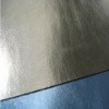 pu  foiled shoe lining leather ,sythetic leather with flim