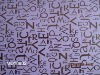 pu leather for furniture with fashion letters