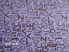 pu leather for furniture with fashion letters