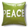 pu sofa cushion  with patched word