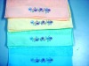 pure cotton high quality face towel with embroidered