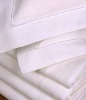 pure white linen hemstitched pillow shams