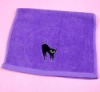 purple 100% cotton face towel