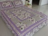 purple 40s 100% cotton pinted bedding set
