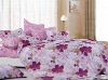 purple charming flower-bed linen bed cover bedding set