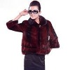 purple color mink jacket