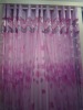 purple floral printed hometextile decoration window loop gauze fabric curtain