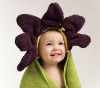 purple flower hoodeed towel