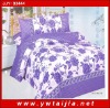 purple flowers print bedding set/Modern design bedding set-Yiwu taijia home textile