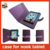 purple leather case for newest nook tablet,MOQ:300pcs wholesale