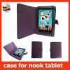 purple leather case for newest nook tablet,MOQ:300pcs wholesale