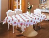 pvc tablecloth,vinyl tablecover,plastc table wunner,with non woven or flannel backing table linen,printed tablecloth
