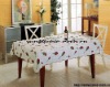 pvc tablecloth,vinyl tablecover,with non woven or flannel backing table runner,plastic table linen,pvc printed rolls