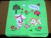 rabbit and dog baby cotton blanket