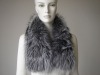 racoon fur collar fashion blue