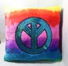 rainbow colour plush pillow with paillette