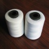 raw white and dyed 100% polyester sewing thread