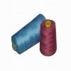 raw white and dyed polyester yarn for sewing thread