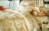 rayon or cotton/polyester  jacquard bedding set / fabric