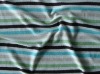 rayon solid color-stripes single jersey with knitting