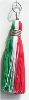 rayon tassel with three color used in keychain