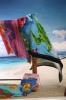 reactive printed cotton beach towel