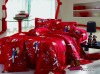 reactive printed cotton bedding set/fabric