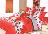 reactive printing brushed bedding set