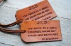 real leather luggage tag