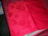 red 100% cotton peony jacquard table napkin
