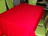red 100% cotton plain tablecloth (table cover)