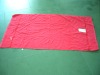 red bath towel