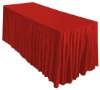 red beautiful table cover