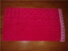 red cotton bath towel jacquard