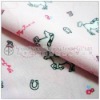 red cotton printed flannel fabric for girl's sleepwear