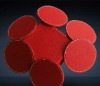 red leather cup mat