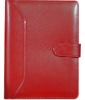 red leather notebook/agenda embossed