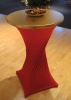 red lycra cocktail table cover with gold cap spandex table cover dry bar table cover bistro highboy table cover for wedding