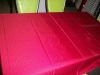 red plain table linen