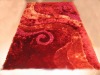 red polyester shaggy carpet