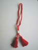 red rayon tassel with double cord