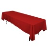 red rectangle table cloth
