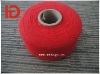 red recycled sock yarn