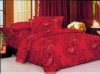 red rose printed wedding use bedspread