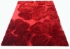 red rose shaggy carpet