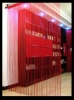 red single string curtain