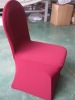 red thicker spandex chair cover with reinforced pocket leg