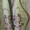 red window curtain fabric