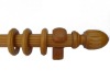 reeded wood curtain pole set